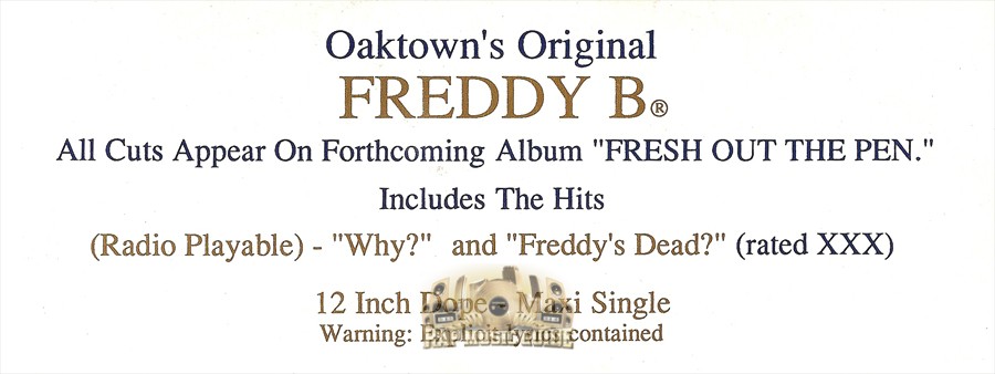 Freddy B - Freddy's Dead EP: 1st Press. Record | Rap Music Guide